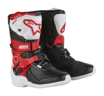 boty TECH 3S KIDS, ALPINESTARS, dětské (bílá/černá/červená, vel. 30,5)
