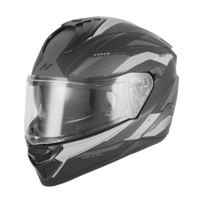 přilba N304-S REVO, NOX (černá matná, stříbrná, vel. XL)
