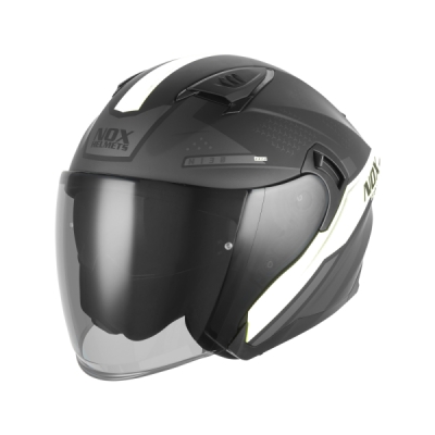 přilba N130 EKTO, NOX (černá matná, bílá, vel. S)