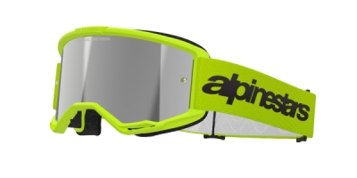 brýle VISION 3 WORDMARK, ALPINESTARS (žlutá fluo, zrcadlové stříbrné plexi) 2027