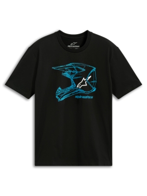 triko MX HELMET CSF, ALPINESTARS (černá/modrá, vel. S)