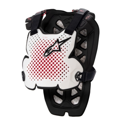 chránič těla A-1 PRO, ALPINESTARS (bílá/černá/červená, vel. XL/2XL)