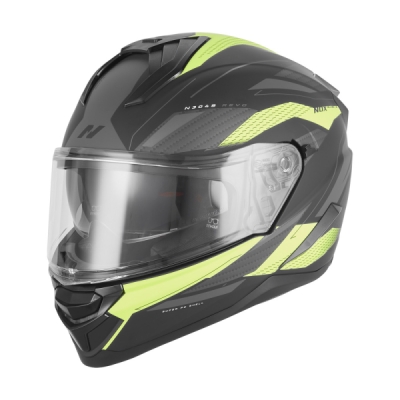 přilba N304-S REVO, NOX (černá matná, žlutá fluo, vel. M)