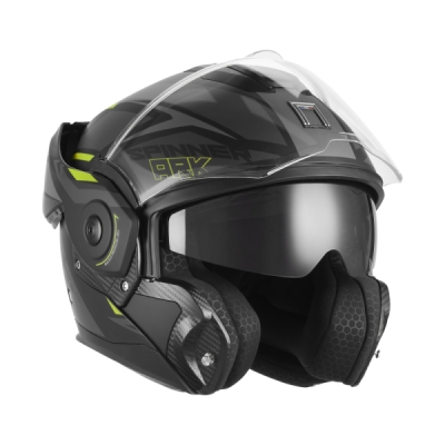 přilba SPINNER ARK, NOX PREMIUM (černá matná, žlutá fluo, vel. S) 2026