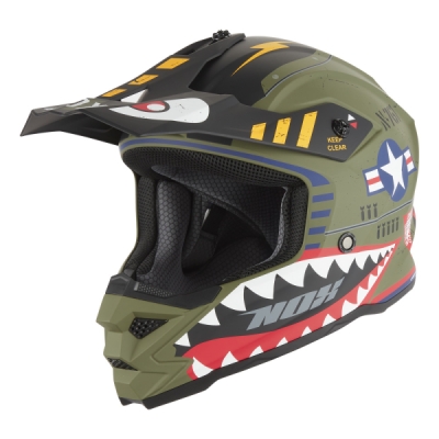 přilba N761 FLY FIGHTER, NOX, dětská (khaki, více bar., vel. M)