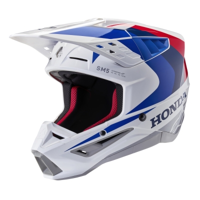přilba S-M5 HONDA kolekce, ALPINESTARS (bílá/modrá/červená, vel. L)