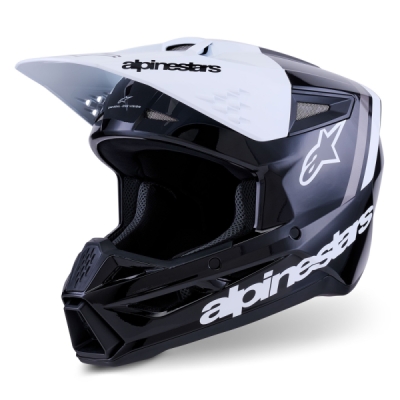 přilba S-M3 RADIUM, ALPINESTARS (černá/bílá/šedá, vel. S)