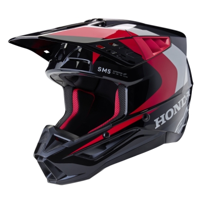 přilba S-M5 HONDA kolekce, ALPINESTARS (černá/červená/šedá, vel. L)