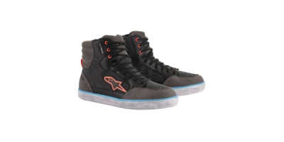 boty J-6 WATERPROOF, ALPINESTARS (černá/antracit/světlá modrá, vel. 42)