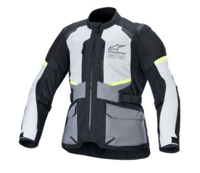 bunda ANDES AIR DRYSTAR, ALPINESTARS (světle šedá/tmavě šedá/černá/žlutá fluo, vel. 4XL)