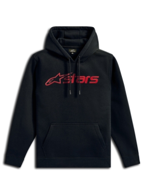 mikina BLAZE HOODIE 3, ALPINESTARS (černá/red, vel. 2XL)