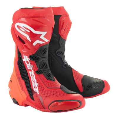 boty SUPERTECH R VENTED, ALPINESTARS (červená fluo/červená, vel. 45)
