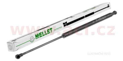 vzpěra zadních dveří MELLET (celk. délka 530 mm, délka zdvihu 218 mm, síla 425 N)