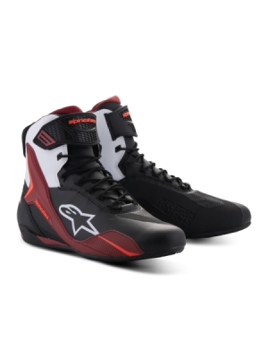 boty FASTER-4, ALPINESTARS (černá/bílá/tmavě červená, vel. 40,5)