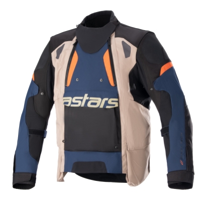 bunda HAROK DRYSTAR, ALPINESTARS (tmavě modrá/khaki/oranžová/černá, vel. L)