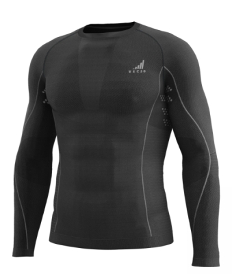 funkční triko s dlouhým rukávem K-MERINO, unisex TECSO (černá, vel. XS/S)