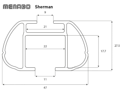 Střešní nosič Toyota Land Cruiser 300 21-, Menabo Sherman
