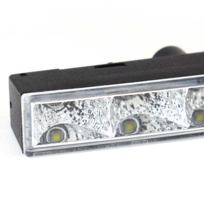 přídavná světla LED pro denní svícení 12/24 V, 4x SMD v každém světle, 125×24×47 mm sada včetně kabeláže
