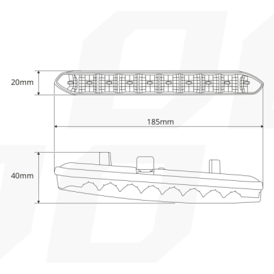 přídavná světla LED pro denní svícení 12/24 V, 10x SMD v každém světle, 185x20x40 mm sada včetně kabeláže
