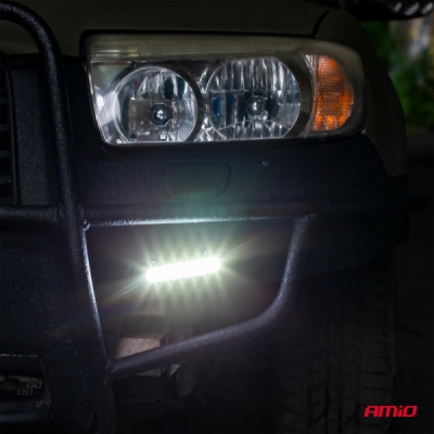 přídavná světla LED pro denní svícení 12/24 V, 5x SMD v každém světle, 160×25×52 mm sada včetně kabeláže
