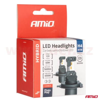 LED H4/H19 2x 30W - bílá (patice P43t) sada 2 ks