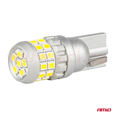 LED 12/24V 30xSMD 2016 bílá 5500k (patice W2,1×9,5d/T10) CAN-BUS sada 2 ks