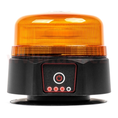 výstražný maják oranžový LED magnetický bezdrátový 12/24 V