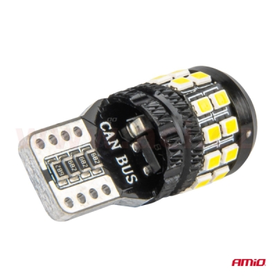 LED 12/24V 27xSMD 2016 bílá 5500k (patice W2,1×9,5d/T10) CAN-BUS sada 2 ks