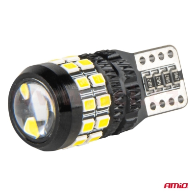 LED 12/24V 27xSMD 2016 bílá 5500k (patice W2,1×9,5d/T10) CAN-BUS sada 2 ks