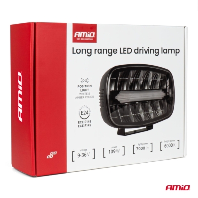 přídavné světlo dálkové LED 7000 lm 109 W 12-24 V (245 × 160 × 73 mm)