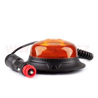 výstražný maják oranžový LED magnetický nízký 12/24 V
