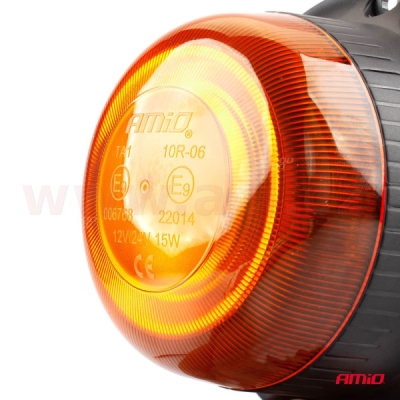 výstražný maják oranžový LED magnetický nízký 12/24 V
