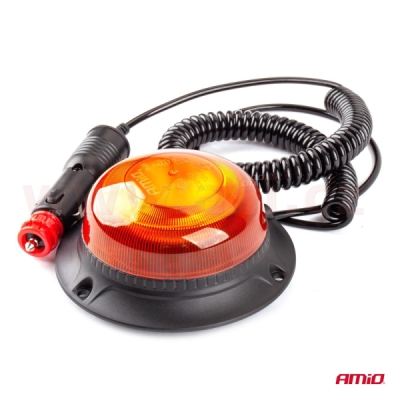 výstražný maják oranžový LED magnetický nízký 12/24 V