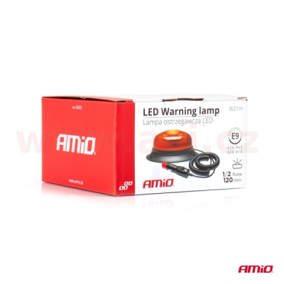 výstražný maják oranžový LED magnetický nízký 12/24 V