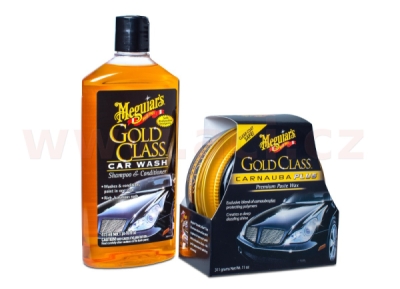 MEGUIAR'S základní sada autokosmetiky pro mytí a ochranu laku Gold Class Wash & Wax Kit sada