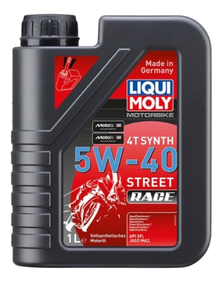 LIQUI MOLY Motorbike 4T Synth 5W40 Street Race, plně syntetický motorový olej 1 l