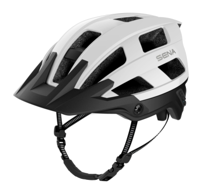 cyklo přilba s headsetem M1 EVO, SENA (matná bílá, vel. M)