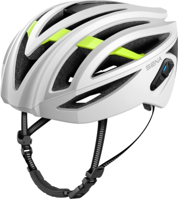 cyklo přilba s headsetem R2 EVO, SENA (matná bílá, vel. L)