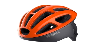 cyklo přilba s headsetem R1, SENA (oranžová, vel. L)