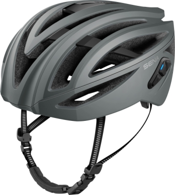 cyklo přilba s headsetem R2 EVO, SENA (matná šedá, vel. L)