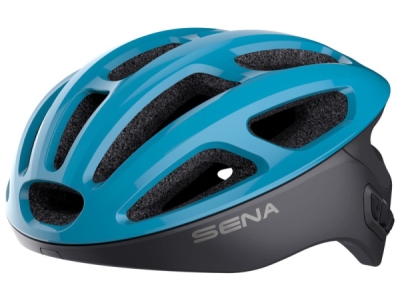 cyklo přilba s headsetem R1, SENA (modrá, vel. L)