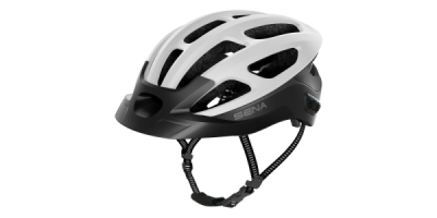 cyklo přilba s headsetem R1 EVO, SENA (matná bílá, vel. M)