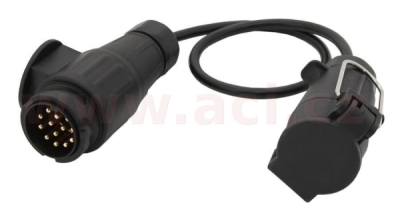 redukce ze 13 pin na 7 pin zástrčku (13 pin na autě/7 pin na přívěsu) s prodloužením 60 cm