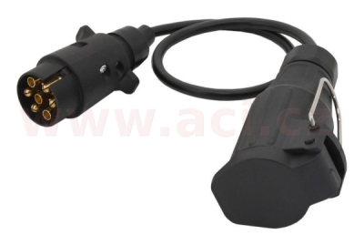 redukce ze 7 pin na 13 pin zástrčku (7 pin na autě/13 pin na přívěsu) s prodloužením 60 cm