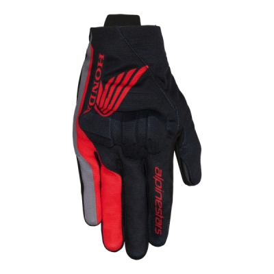 rukavice REEF V2 HONDA kolekce, ALPINESTARS (černá/červená/šedá, vel. M)