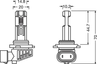 OSRAM žárovka LEDriving HL EASY GEN 2 HB3/HIR1/H10/HB4/HIR2, 6500K, 2ks