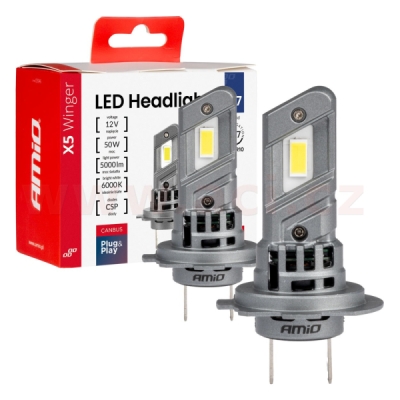 LED H7/H18 2x 25W - bílá (patice PX26d), sada 2 ks