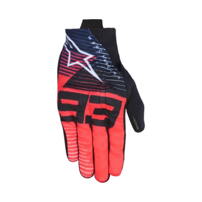 rukavice REEF V2 MM93 kolekce, ALPINESTARS (červená fluo/černá/modrá/bílá, vel. L)