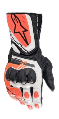 rukavice SP-8, ALPINESTARS (bílé/červené fluo/černé, vel. 3XL)