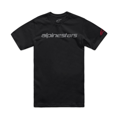 triko LINEAR WORDMARK 2.0 CSF, ALPINESTARS (černá/šedá/červená, vel. M)